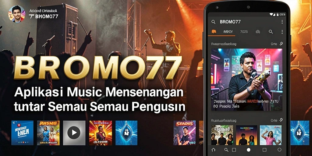 Tampilan gameplay BROMO77 menampilkan interaksi musik yang seru.