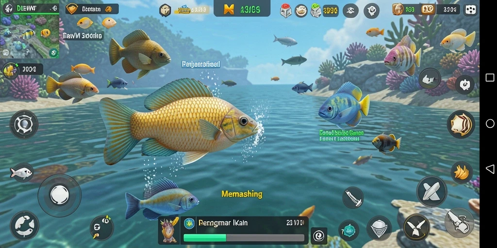 Tangkapan ikan yang menakjubkan dalam gameplay DEWAPG.