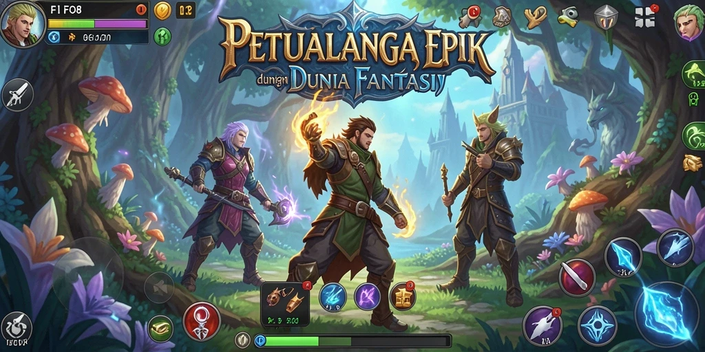 Gameplay seru dalam FO8, penuh strategi pertempuran RPG.