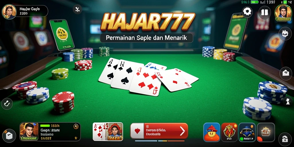 Tampilan gameplay seru bermain Gaple di HAJAR777.