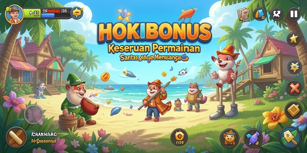Screenshot utama HOKIBONUS menampilkan gameplay yang seru dan interaktif.