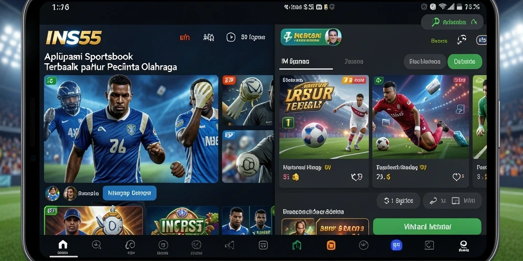 Tampilan gameplay <strong>INS55</strong> dengan fitur taruhan olahraga yang menarik.