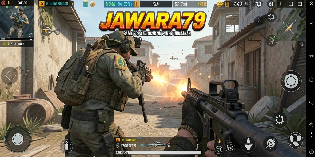 Screenshot gameplay menampilkan aksi intens di <strong>JAWARA79</strong>.