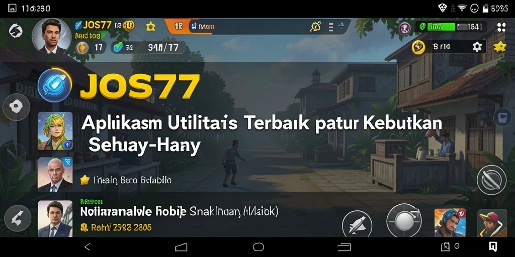Tampilan antarmuka aplikasi JOS77 dengan fitur utilitas yang menarik.