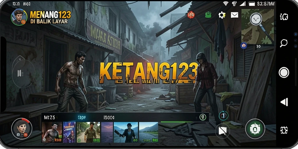 Screenshot MENANG123 menampilkan suasana gameplay horror yang mencekam.