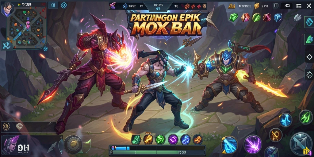 Tangkapan layar gameplay di NX303 dengan pertarungan tim yang mendebarkan.