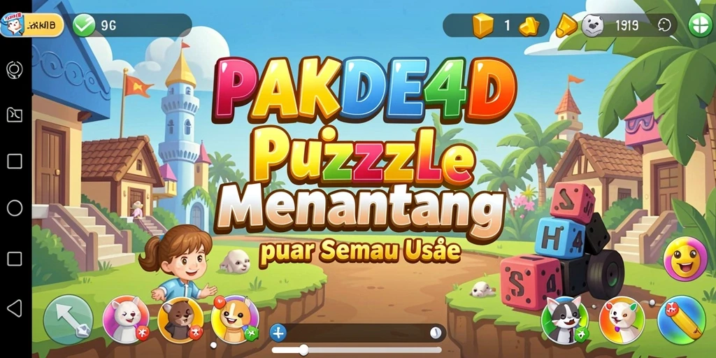 Tampilan gameplay PAKDE4D yang penuh warna dan menantang.