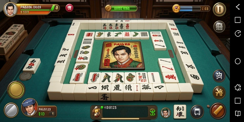 Tampilan gameplay PAUS123 yang mengasyikkan dengan elemen Mahjong.