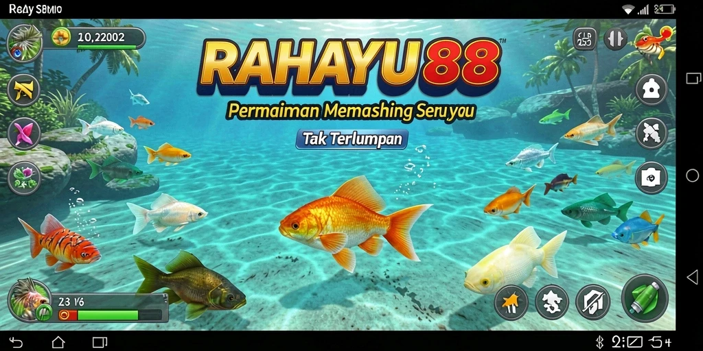 Tampilan gameplay memancing yang seru dan mendebarkan.