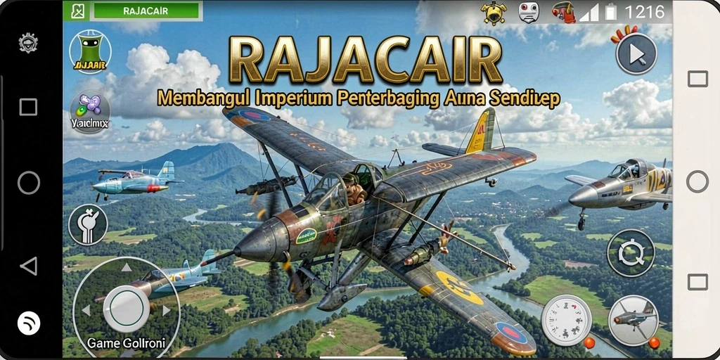 Screenshot gameplay RAJACAIR menunjukkan keseruan mengelola maskapai penerbangan.