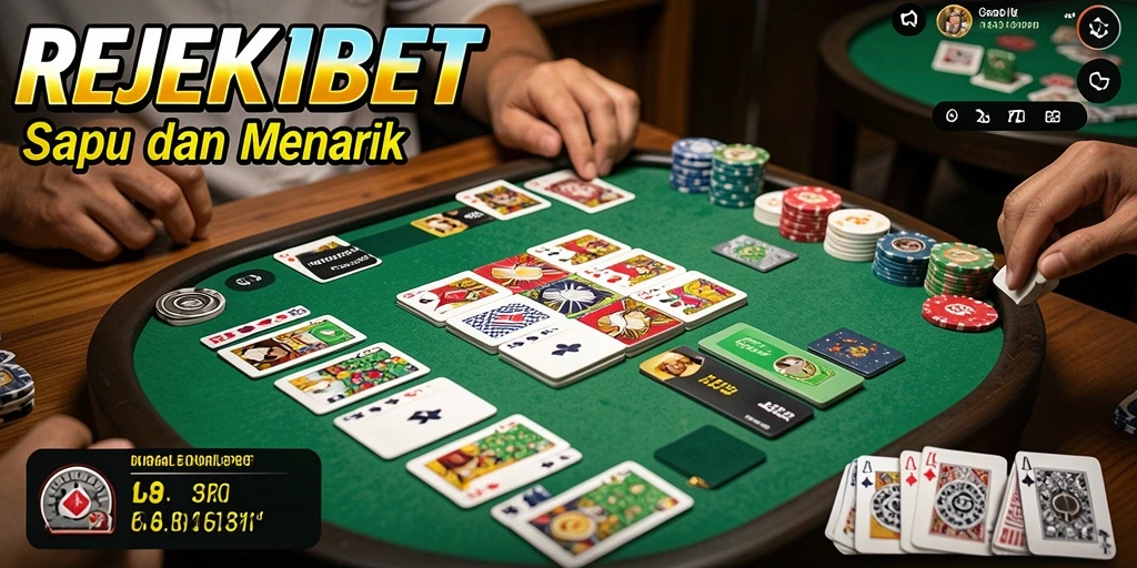Screenshot gameplay menarik dari REJEKIBET yang menunjukkan keseruan bermain Gaple.