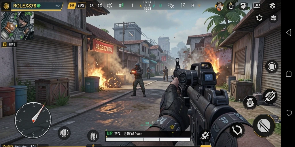 Tampilan gameplay <strong>ROLEX878</strong> dengan aksi mendebarkan dan grafik yang menakjubkan.