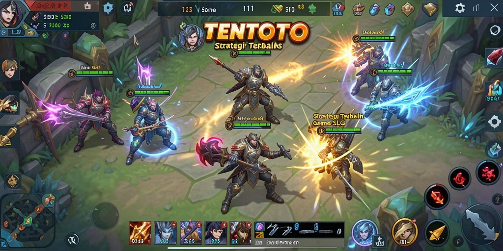 Gameplay TENTOTO yang mengasyikkan dan penuh strategi.